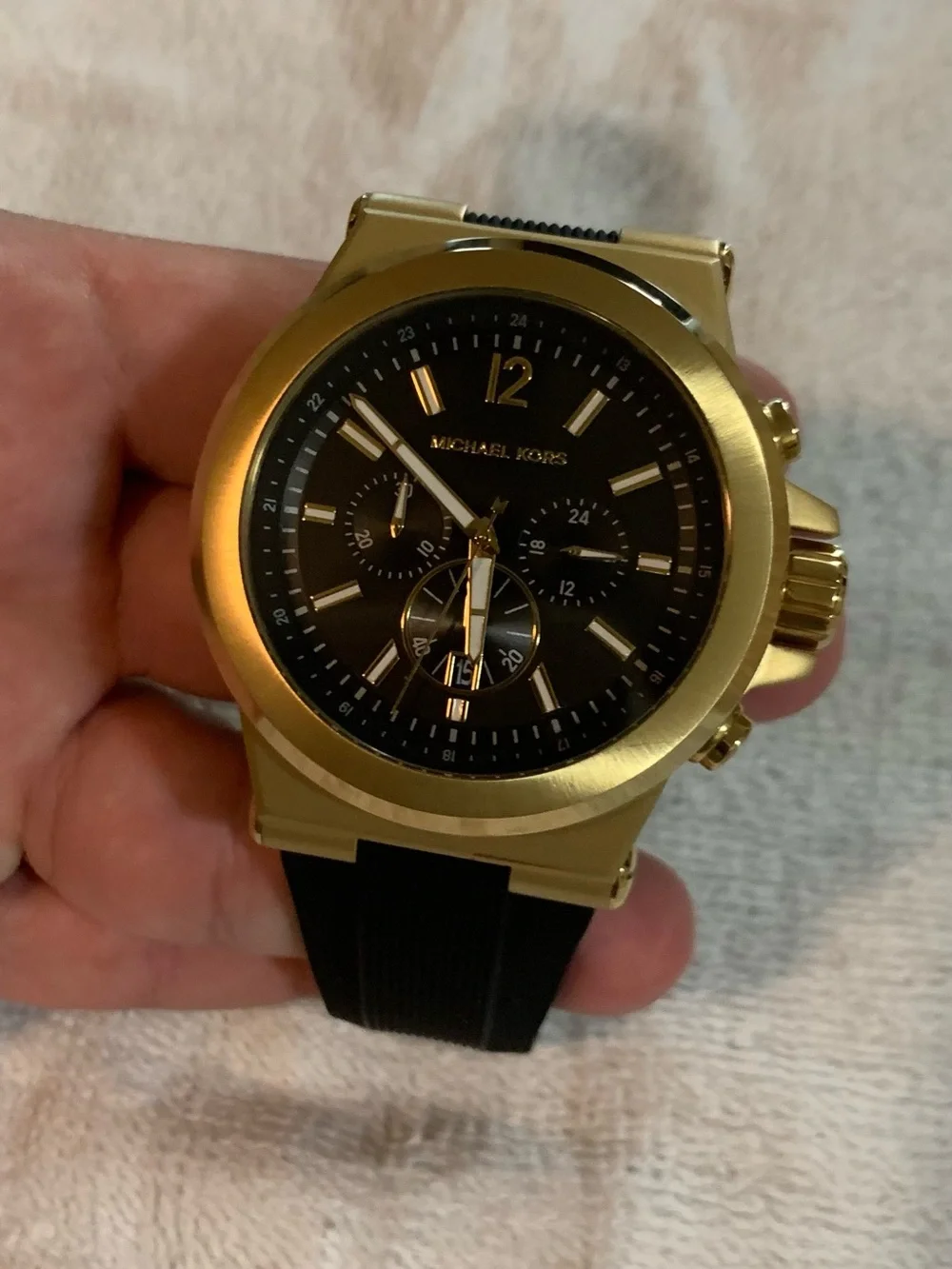 Michael Kors Gold and Black Men's Chronograph Watch